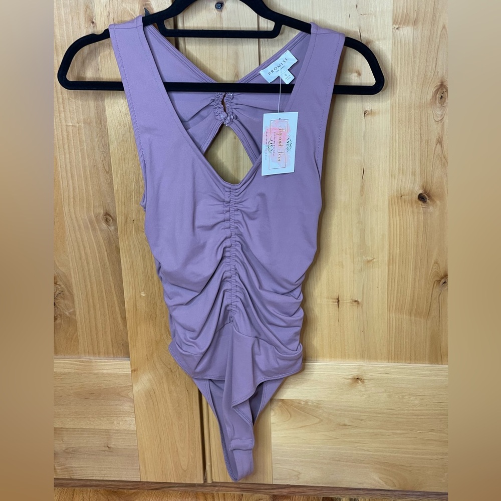 Promise Halo ruched body suit NWT